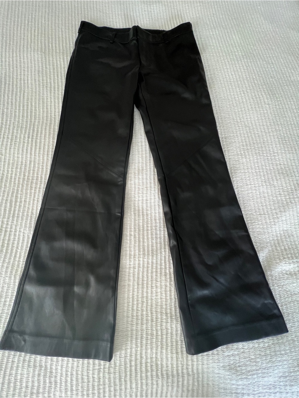 Free People Black Faux Leather Pants Size 4